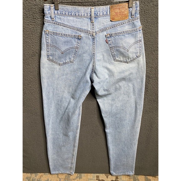 Vintage 90s LEVIS 550 Jeans 32x35 Relaxed-Fit Light Stonewash Red Tab USA Made - Picture 16 of 16
